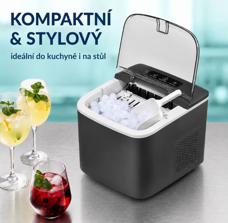GourmetMaxx Výrobník ledu 7 kostek za  8 min 19975 (4)